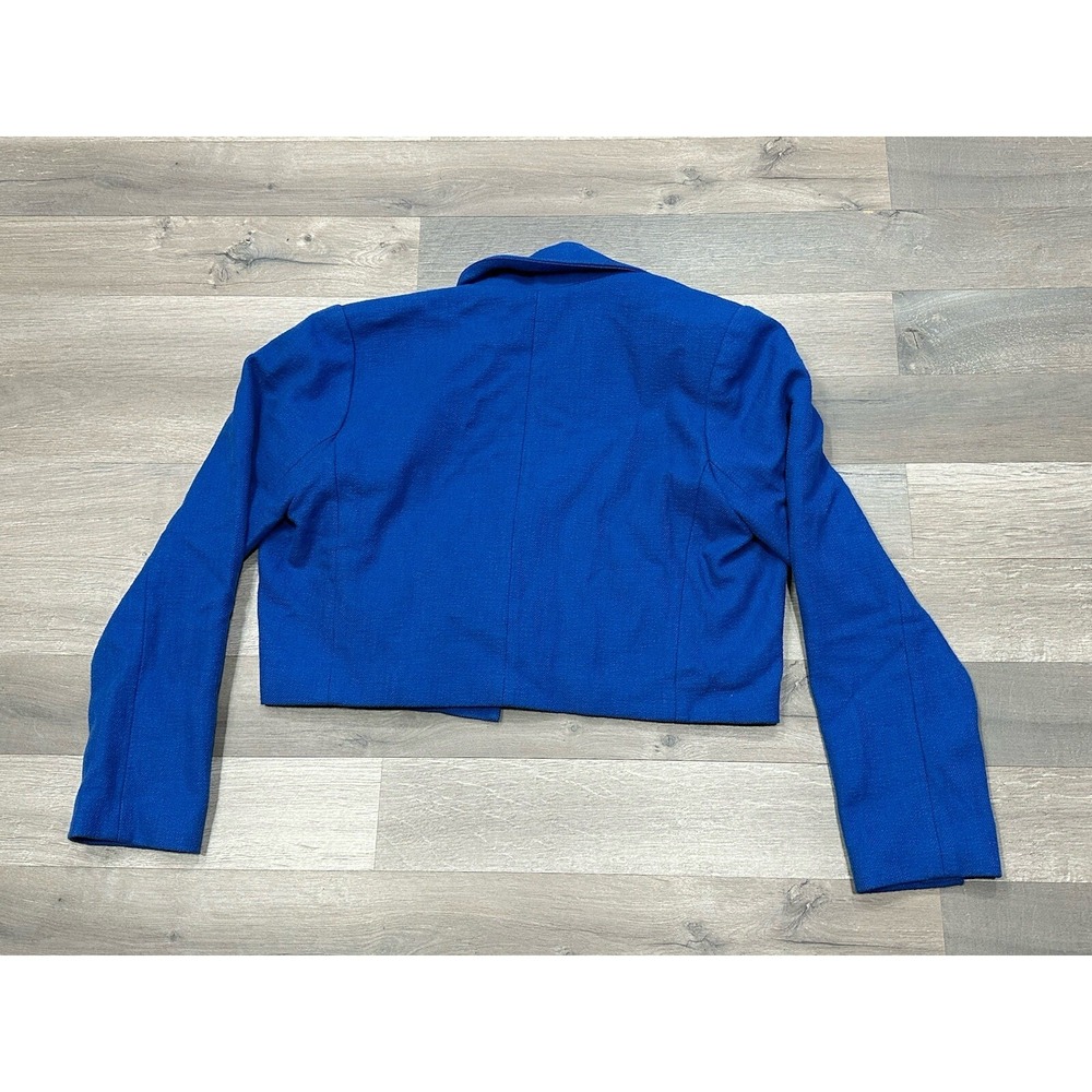 Anthropologie Womens Mare Mare Crop Double Breasted Royal Blue- Size MP (PETITE) - Picture 2 of 10
